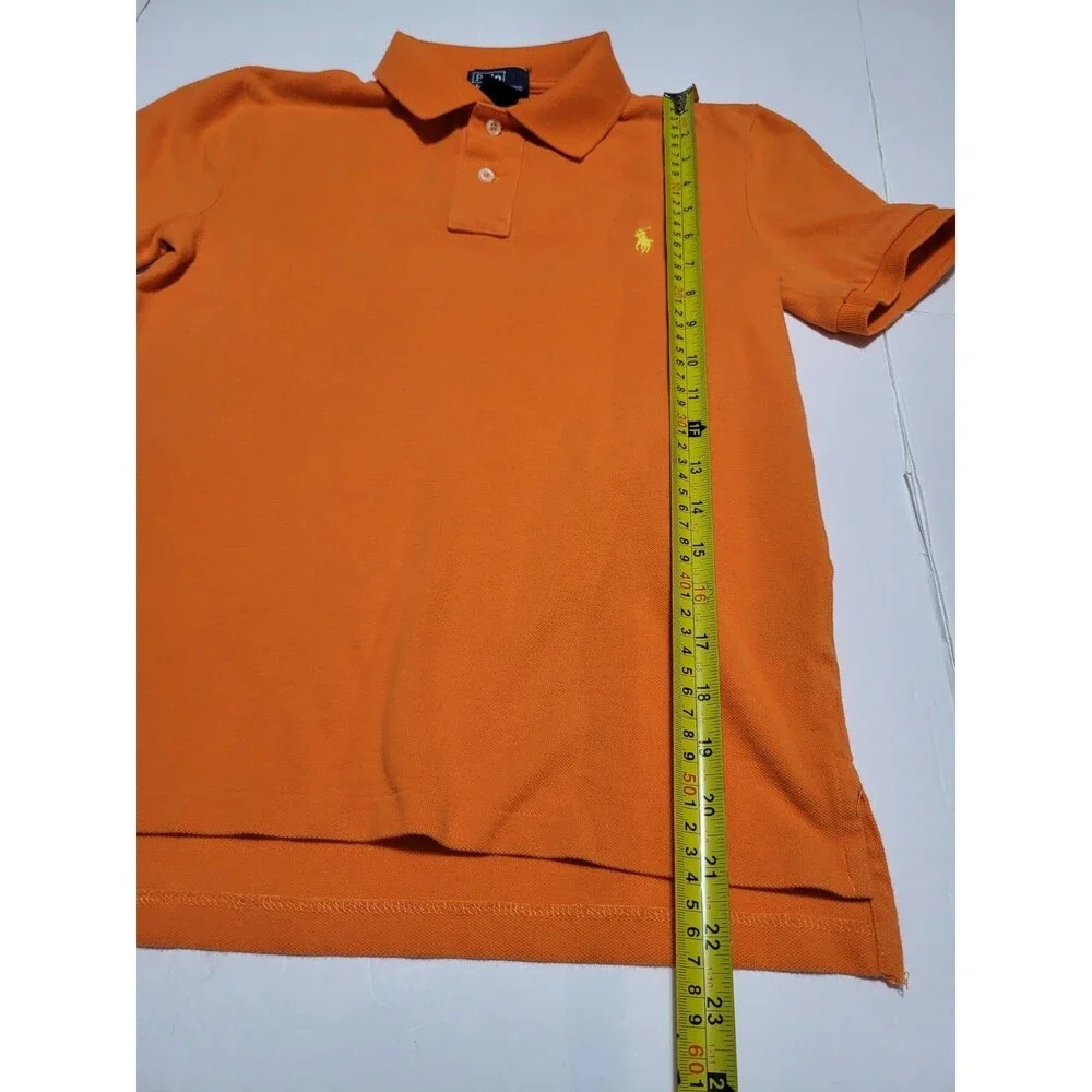 (#L3) Polo By Ralph Lauren Short Sleeve Orange Size Kid's M (10-12)